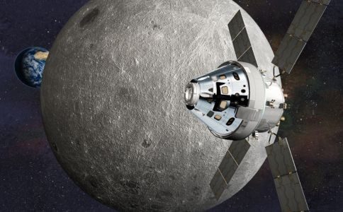 Orion going around the moon